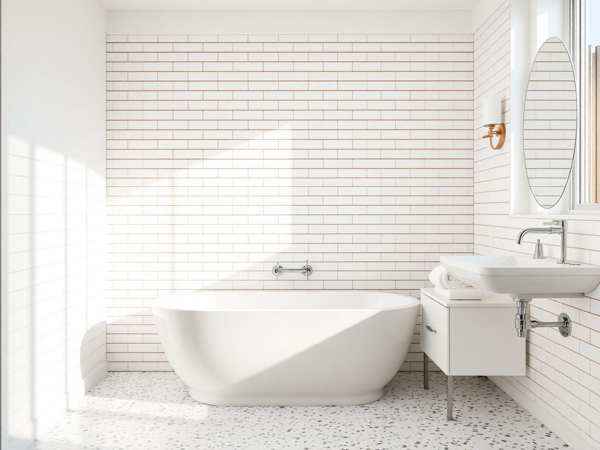 Badezimmer mit Terrazzo-Boden