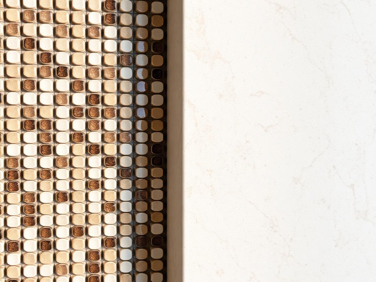 Detailansicht einer Naturstein-Mosaikverlegung